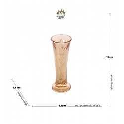 Vaso 15x6cm Vidro Sodo-calcico Rose Ambar